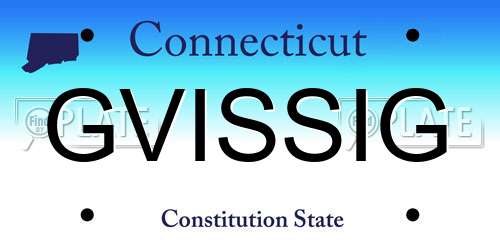 GVISSIG Connecticut License Plate
