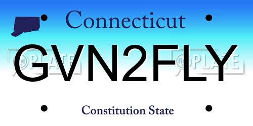 GVN2FLY Connecticut License Plate