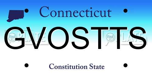 GVOSTTS Connecticut License Plate