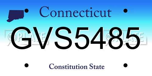 GVS5485 Connecticut License Plate