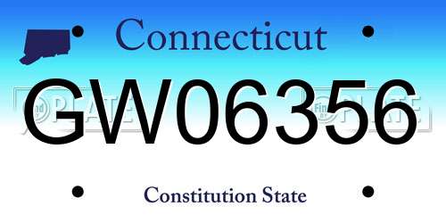 GW06356 Connecticut License Plate