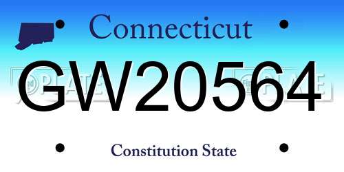 GW20564 Connecticut License Plate