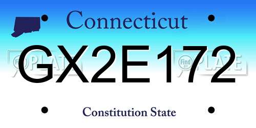 GX2E172 Connecticut License Plate