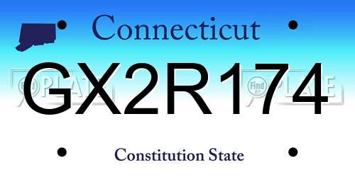 GX2R174 Connecticut License Plate