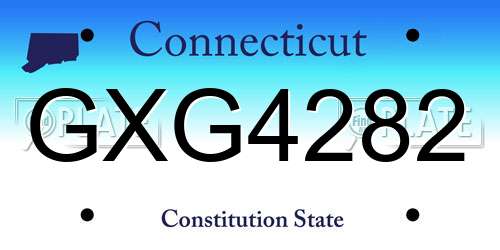 GXG4282 Connecticut License Plate