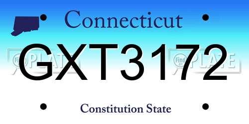 GXT3172 Connecticut License Plate