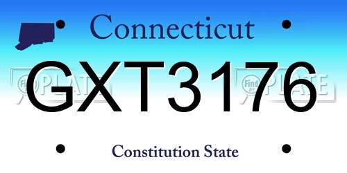 GXT3176 Connecticut License Plate