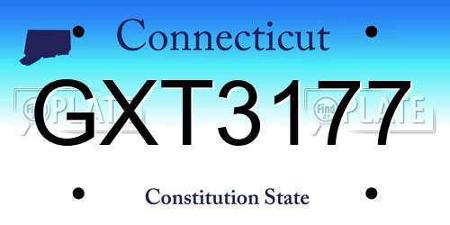 GXT3177 Connecticut License Plate