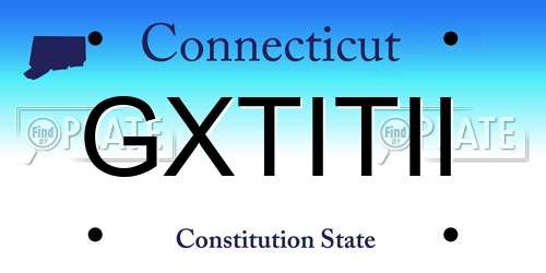 GXTITII Connecticut License Plate