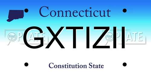 GXTIZII Connecticut License Plate