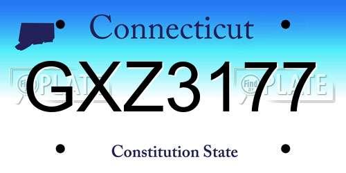 GXZ3177 Connecticut License Plate