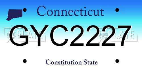GYC2227 Connecticut License Plate
