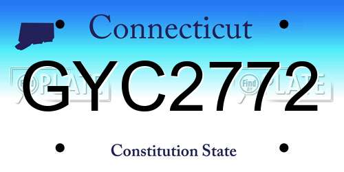 GYC2772 Connecticut License Plate