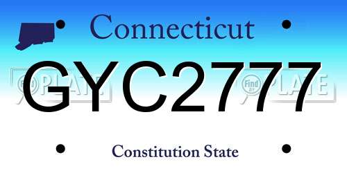 GYC2777 Connecticut License Plate