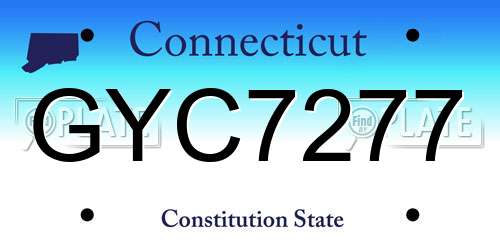 GYC7277 Connecticut License Plate
