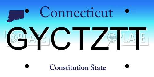 GYCTZTT Connecticut License Plate