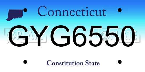 GYG6550 Connecticut License Plate