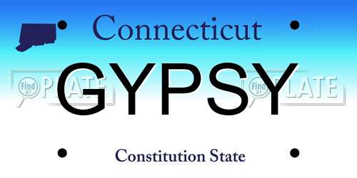 GYPSY Connecticut License Plate