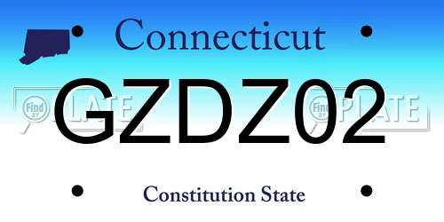 GZDZ02 Connecticut License Plate