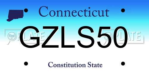 GZLS50 Connecticut License Plate