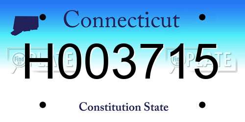 H003715 Connecticut License Plate