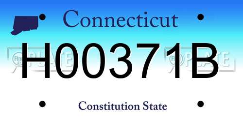 H00371B Connecticut License Plate