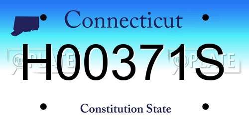H00371S Connecticut License Plate