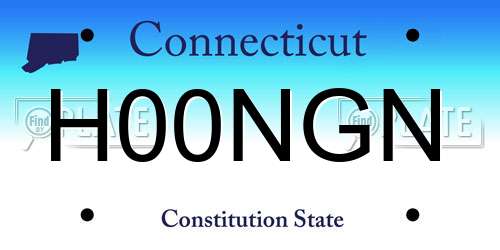 H00NGN Connecticut License Plate