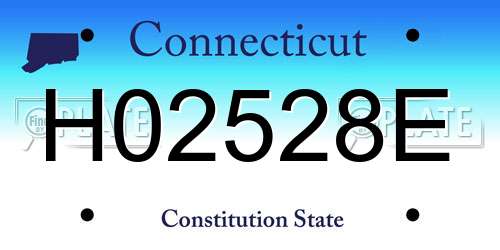 H02528E Connecticut License Plate
