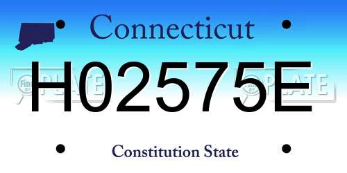 H02575E Connecticut License Plate