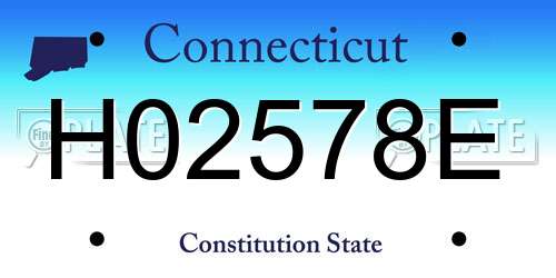 H02578E Connecticut License Plate