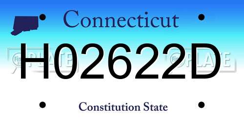 H02622D Connecticut License Plate