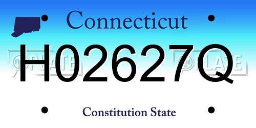H02627Q Connecticut License Plate