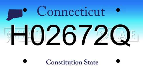 H02672Q Connecticut License Plate