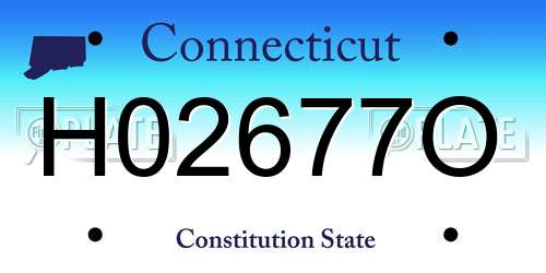 H02677O Connecticut License Plate
