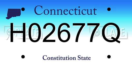 H02677Q Connecticut License Plate