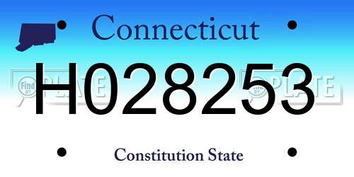 H028253 Connecticut License Plate