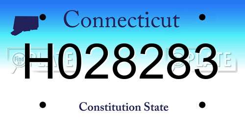 H028283 Connecticut License Plate