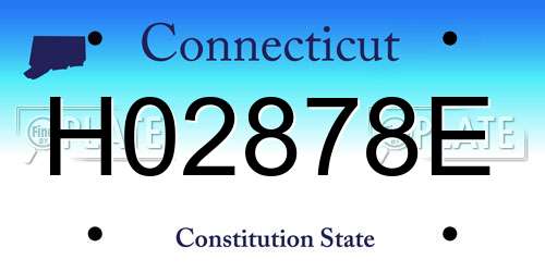 H02878E Connecticut License Plate