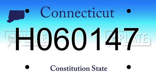 H060147 Connecticut License Plate