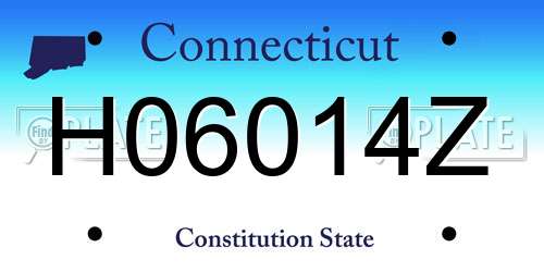 H06014Z Connecticut License Plate