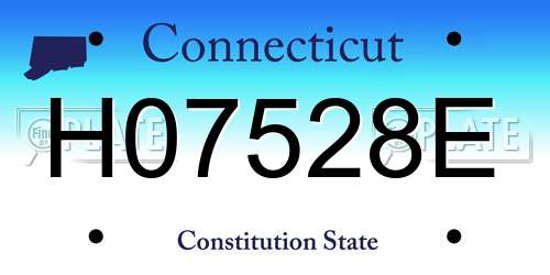 H07528E Connecticut License Plate