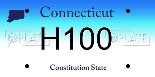 H100 Connecticut License Plate