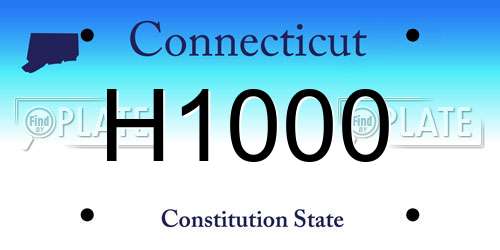 H1000 Connecticut License Plate