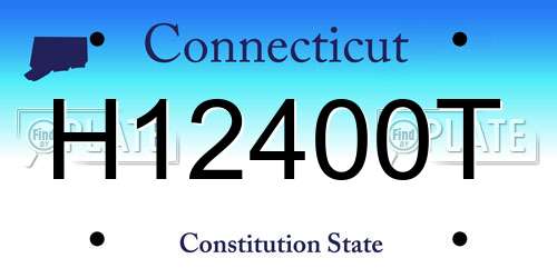H12400T Connecticut License Plate