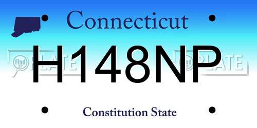 H148NP Connecticut License Plate