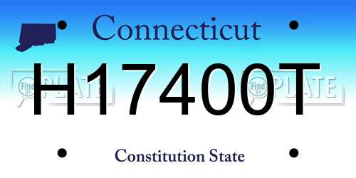 H17400T Connecticut License Plate