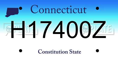 H17400Z Connecticut License Plate