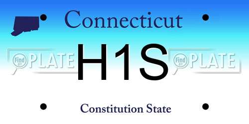 H1S Connecticut License Plate