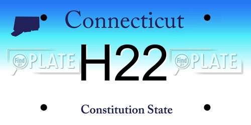H22 Connecticut License Plate